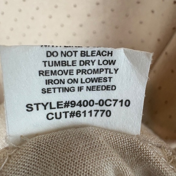 Cha Cha Vente Beige Soft Comfy Tank Top w/ Front Ventilation; Size XL - Picture 10 of 10